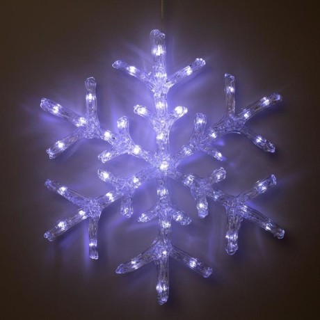 Светодиодная фигура «Снежинка» 39 см, акрил, 50 LED, 220 В, свечение белое