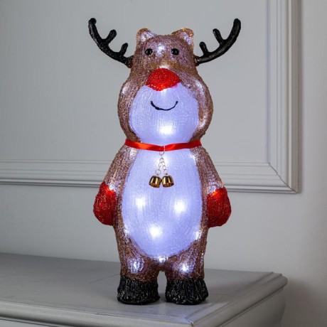 Светодиодная фигура «Сказочный олень» 16 × 40 × 12 см, акрил, 40 LED, 220 В, свечение белое