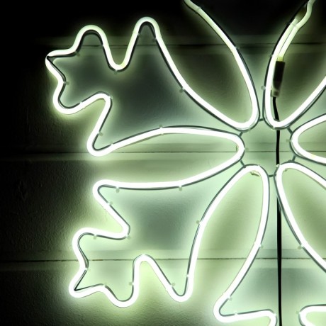 Неоновая фигура «Снежинка», 56 см, 560 LED, 220 В, свечение зелёное