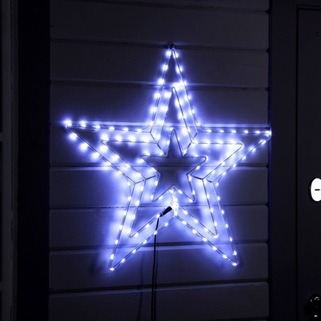 Светодиодная фигура «Звёзды», 80 см, дюралайт, 120 LED, 220 В, мигание, свечение белое